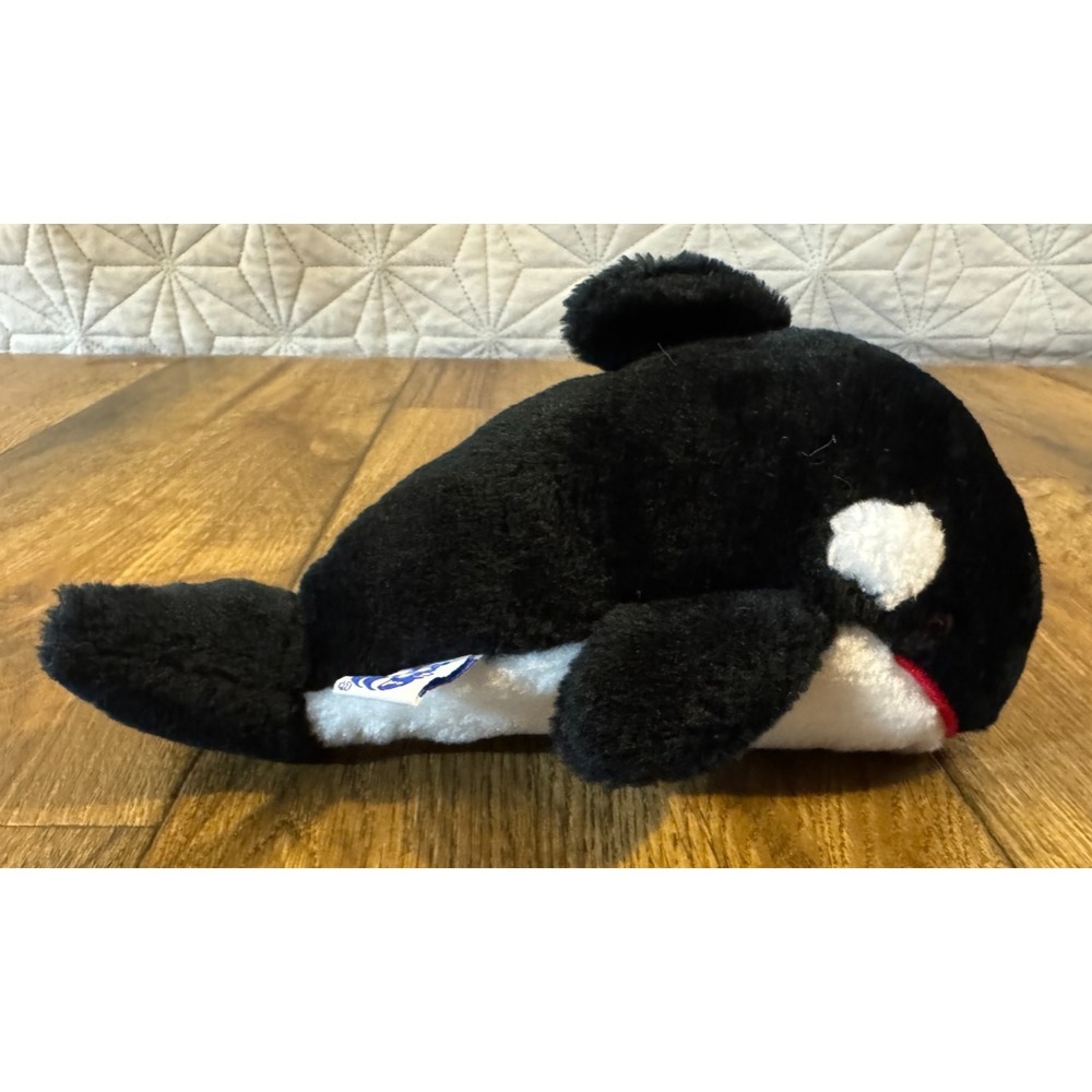 Vintage 1986 Sea World Shamu Orca Killer Whale Stuffed Plush‎ 10 Inch Plush Toy